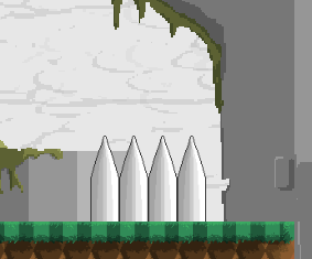 Grey spikes on grey [REDACTED]